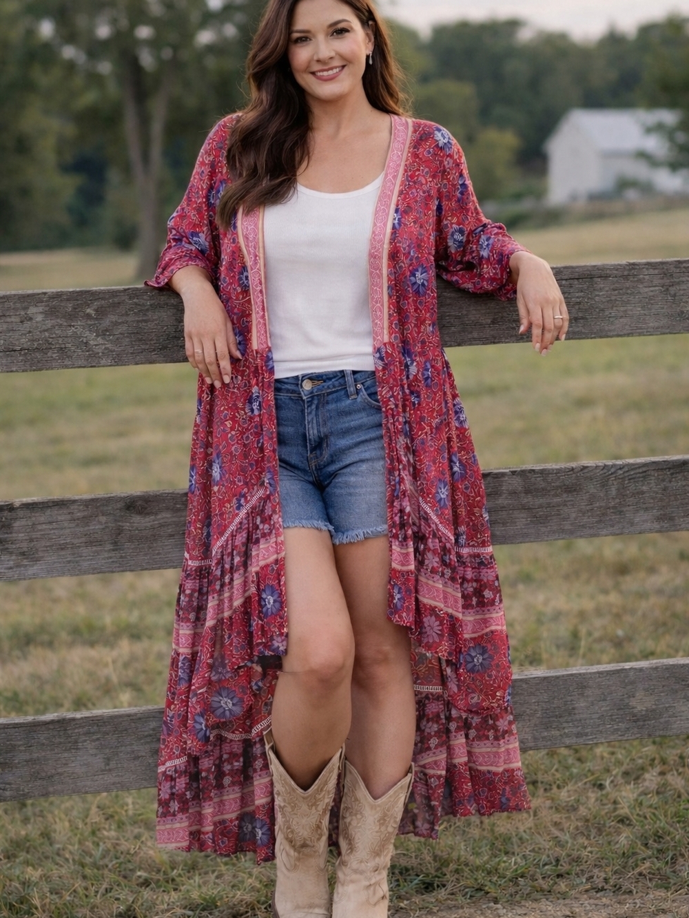 boho kimono duster | Griffin Paris | size L